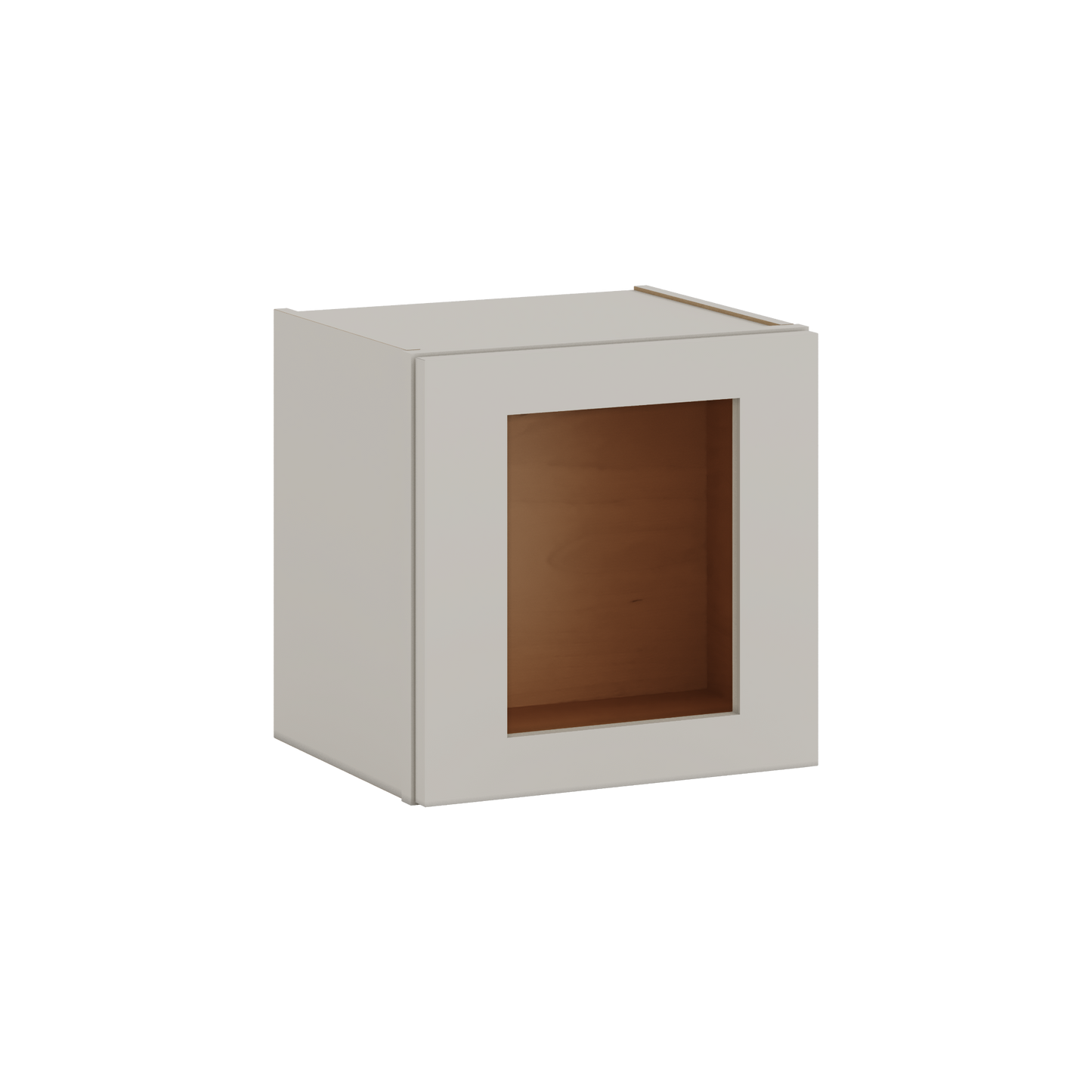 15" Tall 27LGDS Laguna Gray Double Shaker Stackable Glass Ready Wall Cabinet - Single Door 9", 12", 15", 18" & 21" Wide