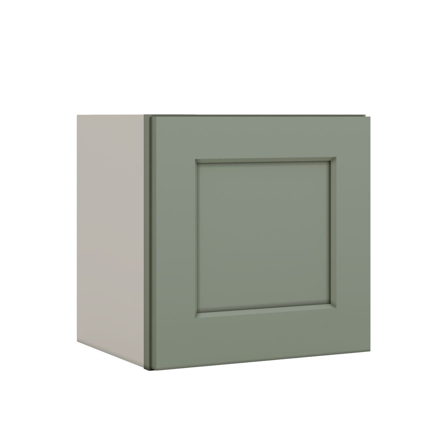 Stackable Wall Cabinet - Single Door 9", 12", 15", 18" & 21" Wide Green Shaker
