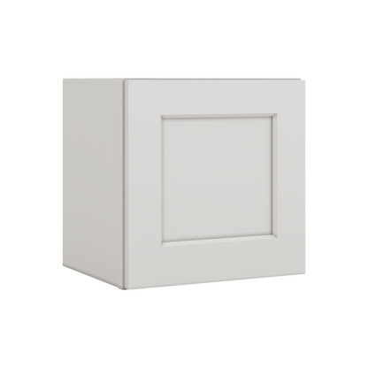 15" Tall 2WS White Shaker Stackable Wall Cabinet - Single Door 9", 12", 15", 18" & 21" Wide