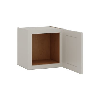15" Tall 27LGDS Laguna Gray Double Shaker Stackable Wall Cabinet - Single Door 9", 12", 15", 18" & 21" Wide