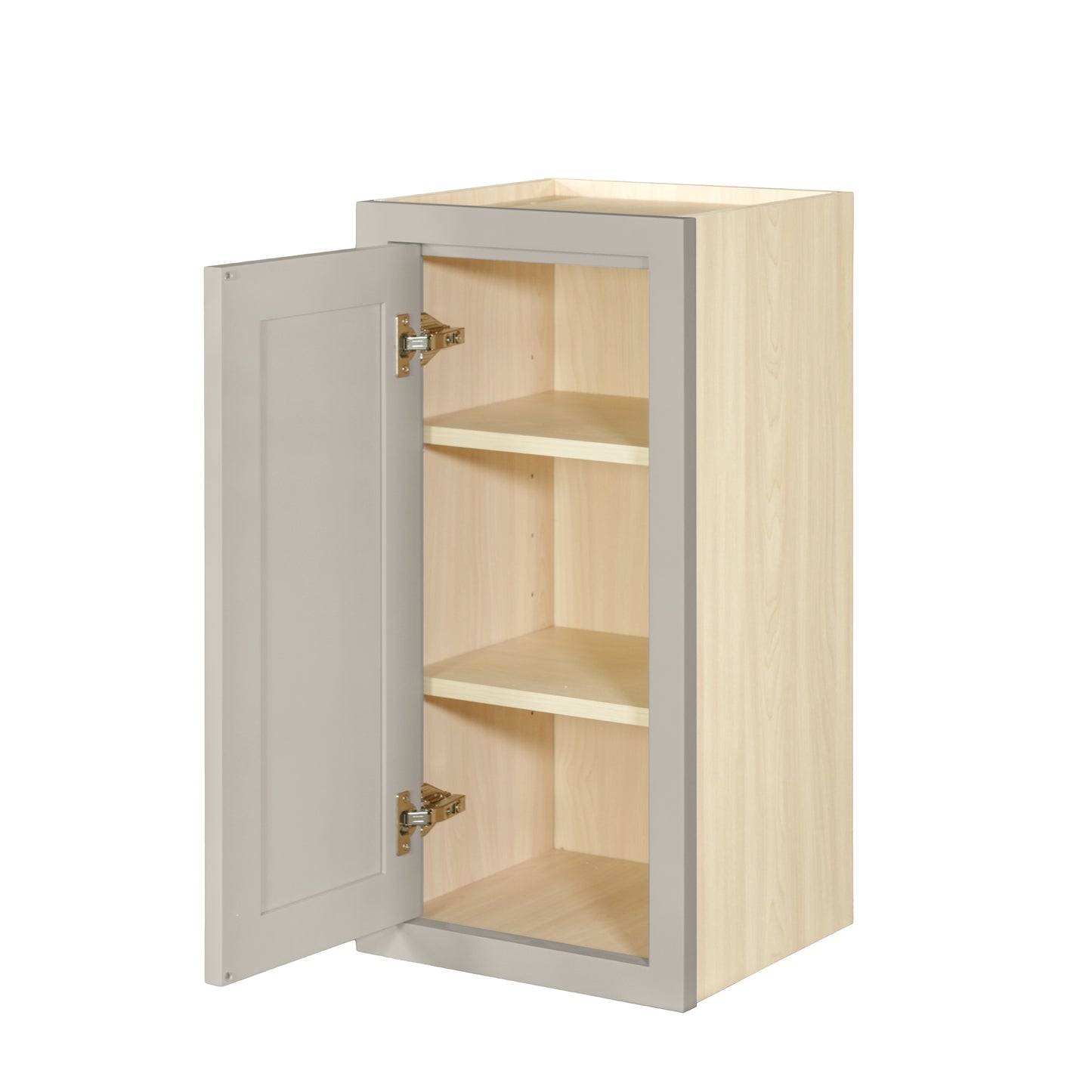 30" Tall Tuscan Gray Inset Shaker Wall Cabinet - Single Door 9", 12", 15", 18" & 21"