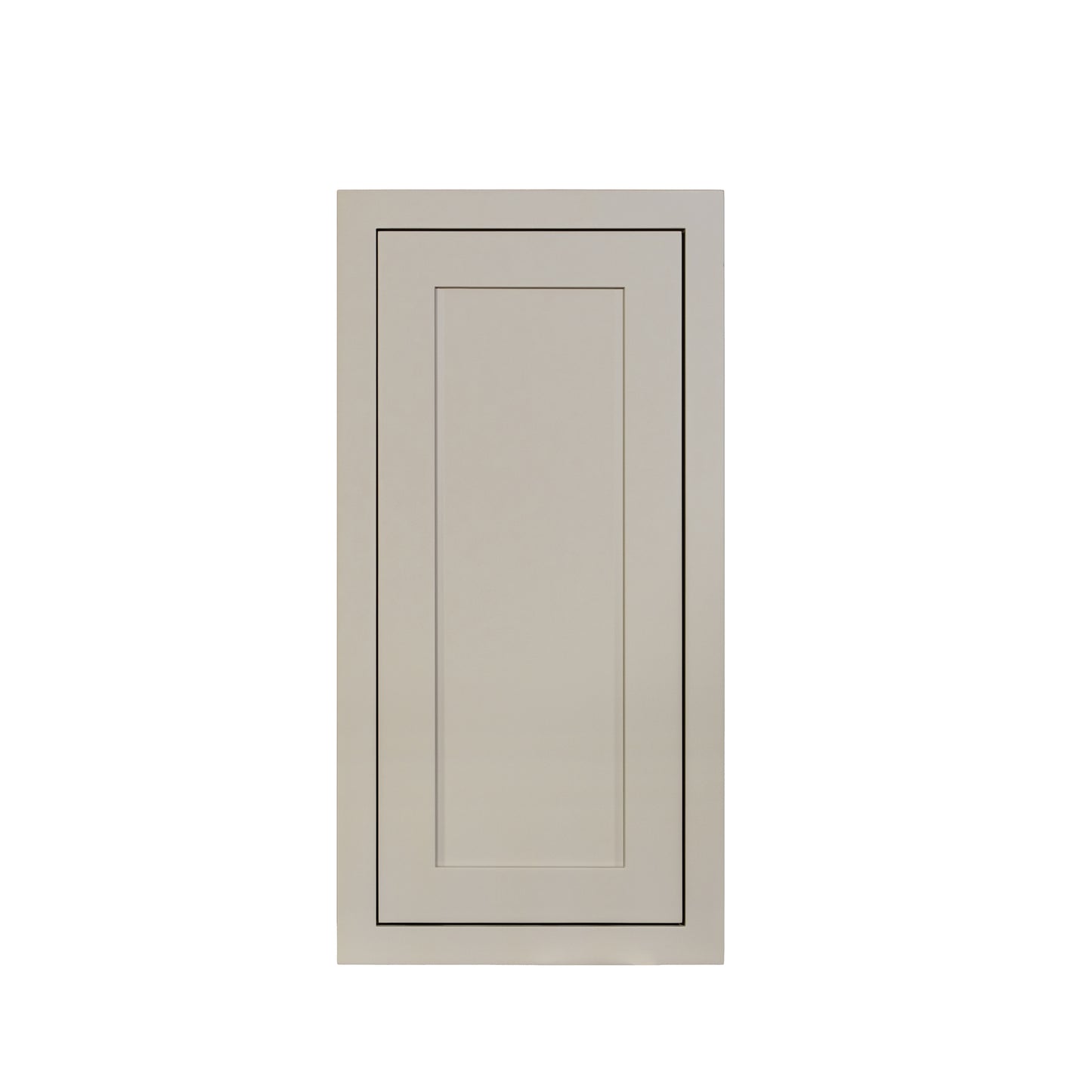 30" Tall Tuscan Gray Inset Shaker Wall Cabinet - Single Door 9", 12", 15", 18" & 21"