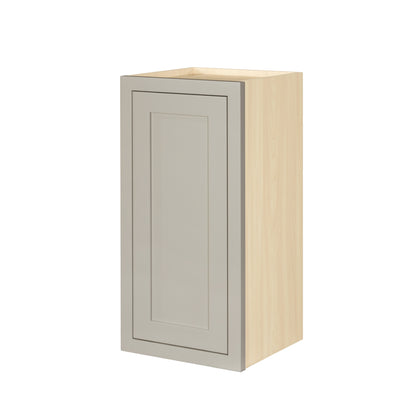 30" Tall Tuscan Gray Inset Shaker Wall Cabinet - Single Door 9", 12", 15", 18" & 21"