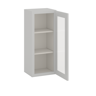 36" Tall | 15", 18", 30", and 36" Width | Wall Cabinet w/ Glass Ready Doors Matching Interior | RTA Unassembled | Premium White Full Overlay