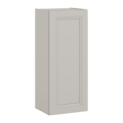 36" Tall 27LGDS Laguna Gray Double Shaker Wall Cabinet - Single Door 9", 12", 15", 18", 21"