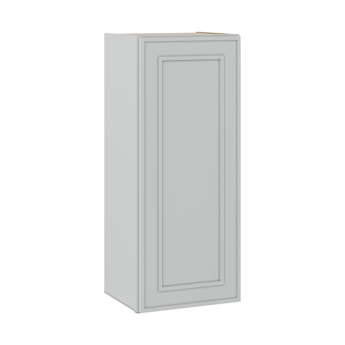 36" Tall Single Door 9", 12", 15", 18" & 21" White Elegant Oak 1-1/4" Overlay Shaker Wall Cabinet