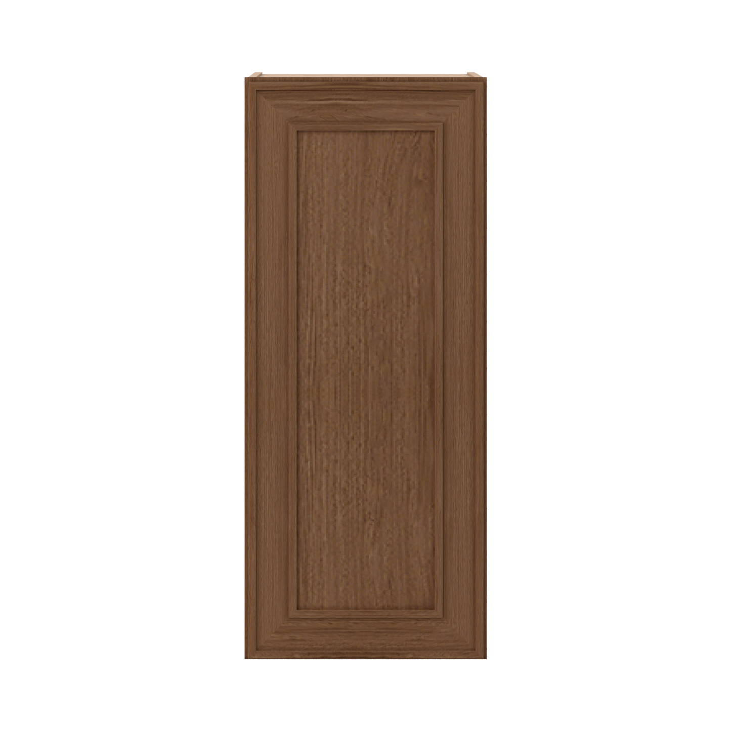 36" Tall Single Door 9", 12", 15", 18" & 21" Mocha Elegant Oak 1-1/4" Overlay Shaker Wall Cabinet