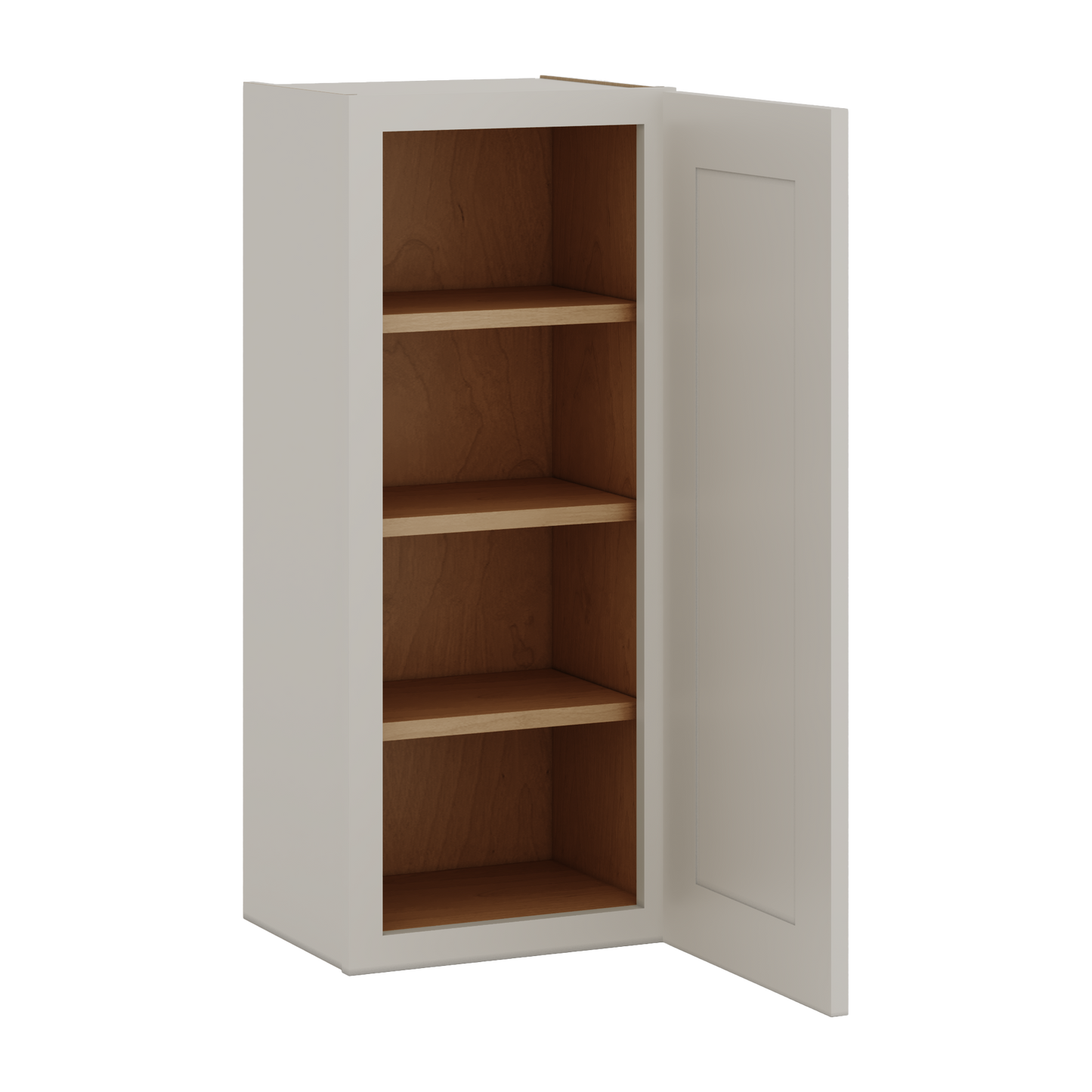 36" Tall 27LGDS Laguna Gray Double Shaker Wall Cabinet - Single Door 9", 12", 15", 18", 21"