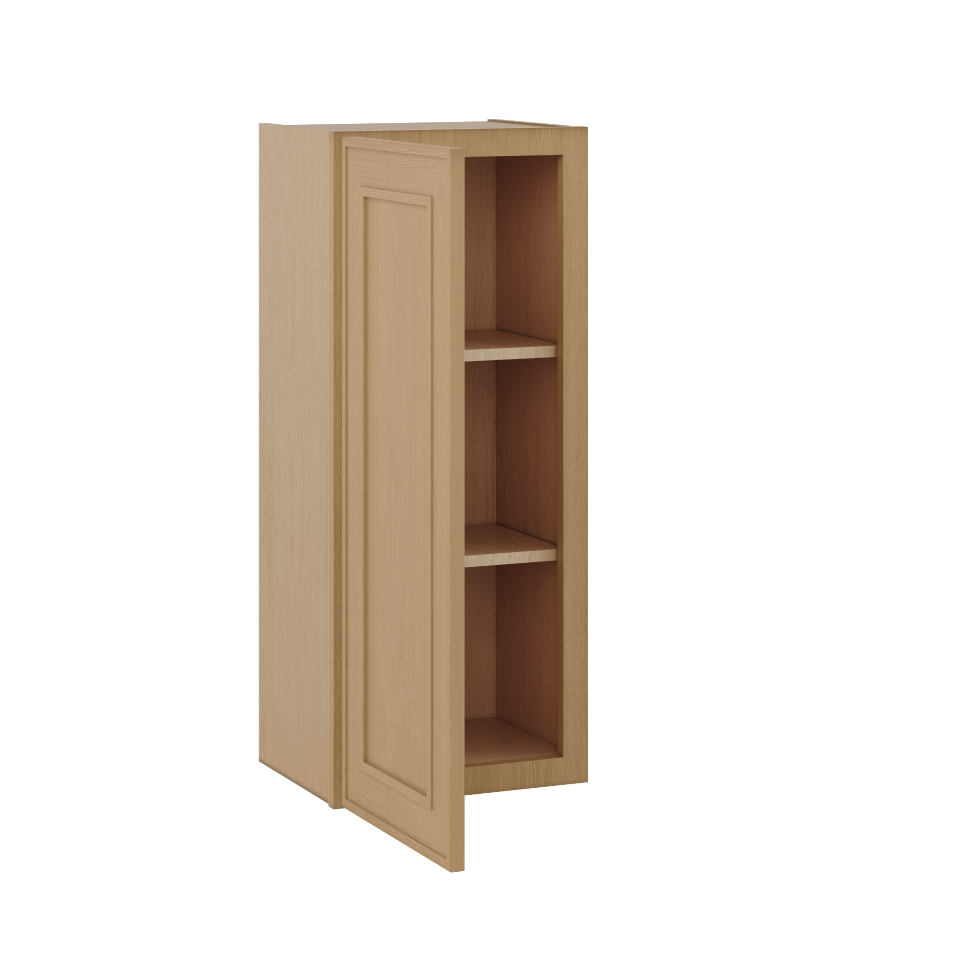 Natural oak elegant craftsman shaker single-door wall 9"–36" rta kitchen cabinet – view 7
