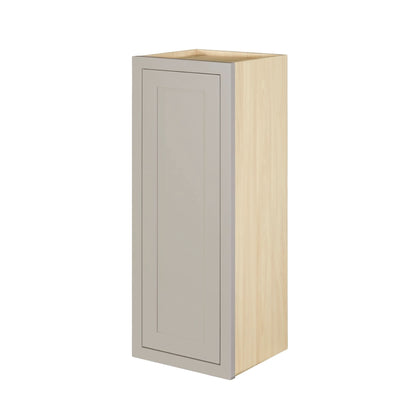 39" Tall Tuscan Gray Inset Shaker Wall Cabinet - Single Door 9", 12", 15", 18" & 21"