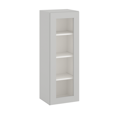 42" Tall | 15", 18", 30", and 36" Width | Wall Cabinet w/ Glass Ready Doors Matching Interior | RTA Unassembled | Premium White Full Overlay