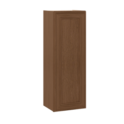 42" Tall Single Door 9", 12", 15", 18" & 21" Elegant Craftsman Mocha Shaker 1-1/4" Overlay Wall Cabinet
