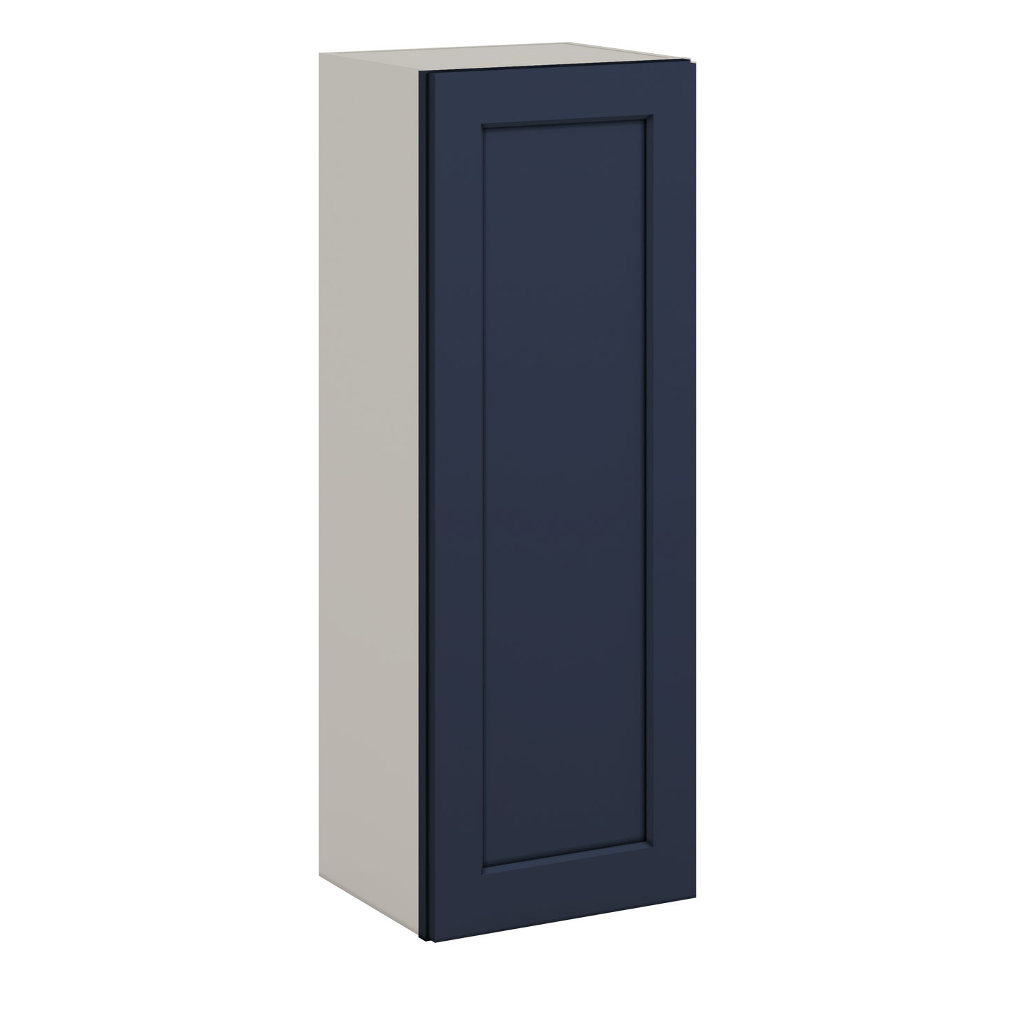 42" Tall NB29 Naval Blue Shaker 1-1/4" Overlay Wall Cabinet - Single Door 9", 12", 15", 18", 21"