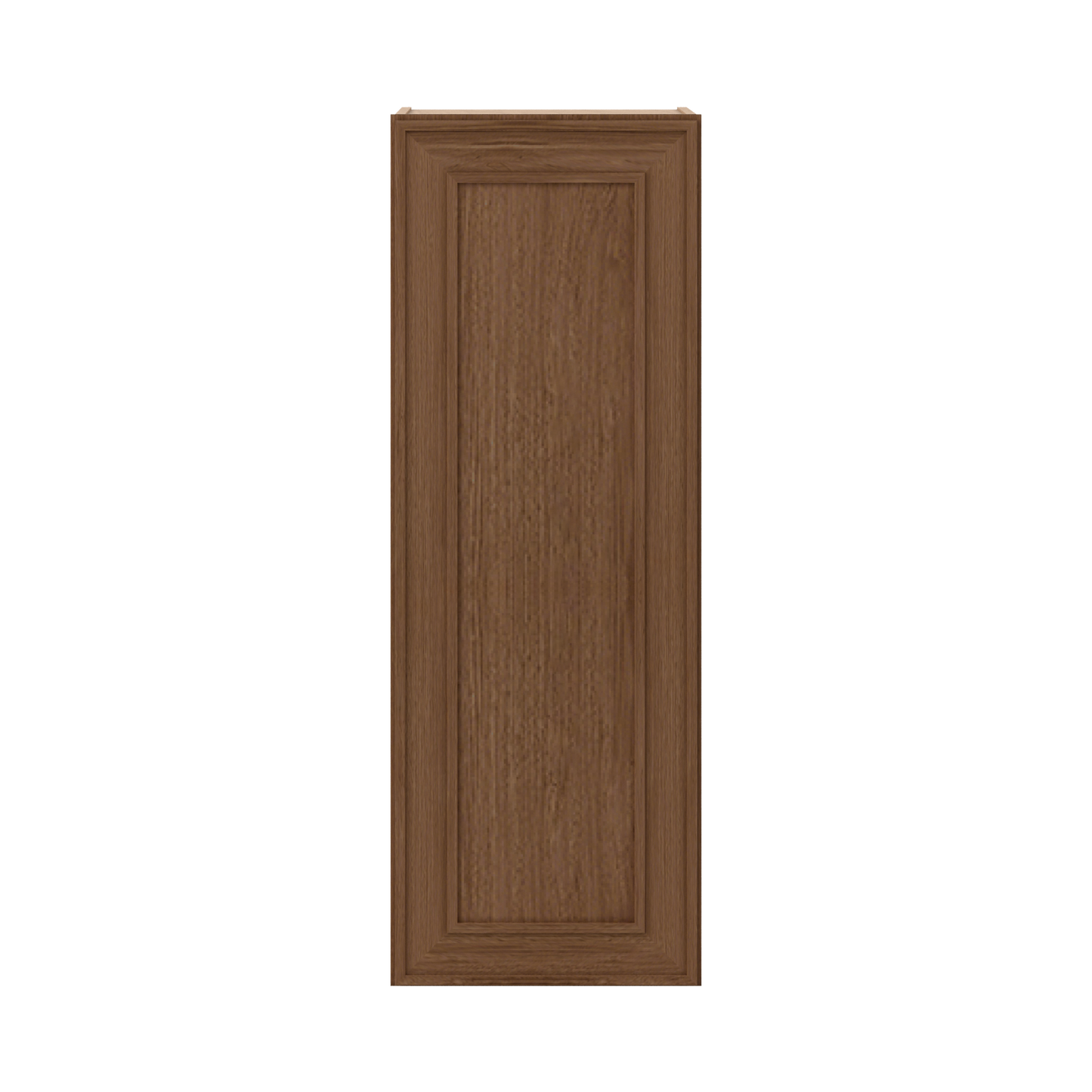 42" Tall Single Door 9", 12", 15", 18" & 21" Elegant Craftsman Mocha Shaker 1-1/4" Overlay Wall Cabinet