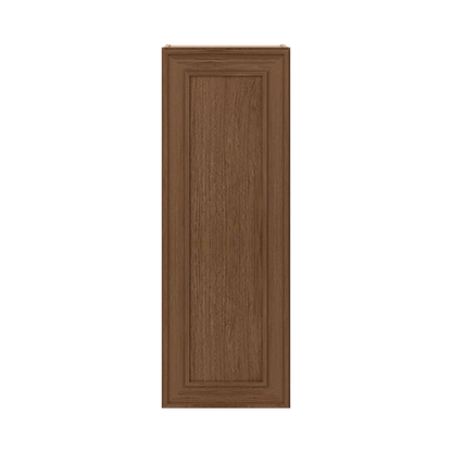 42" Tall Single Door 9", 12", 15", 18" & 21" Elegant Craftsman Mocha Shaker 1-1/4" Overlay Wall Cabinet