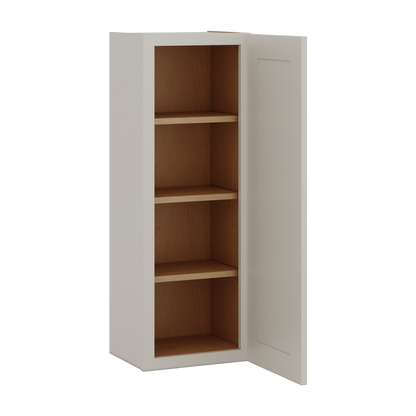 42" Tall Cinder Double Shaker Wall Cabinet - Single Door 9", 12", 15", 18", 21"