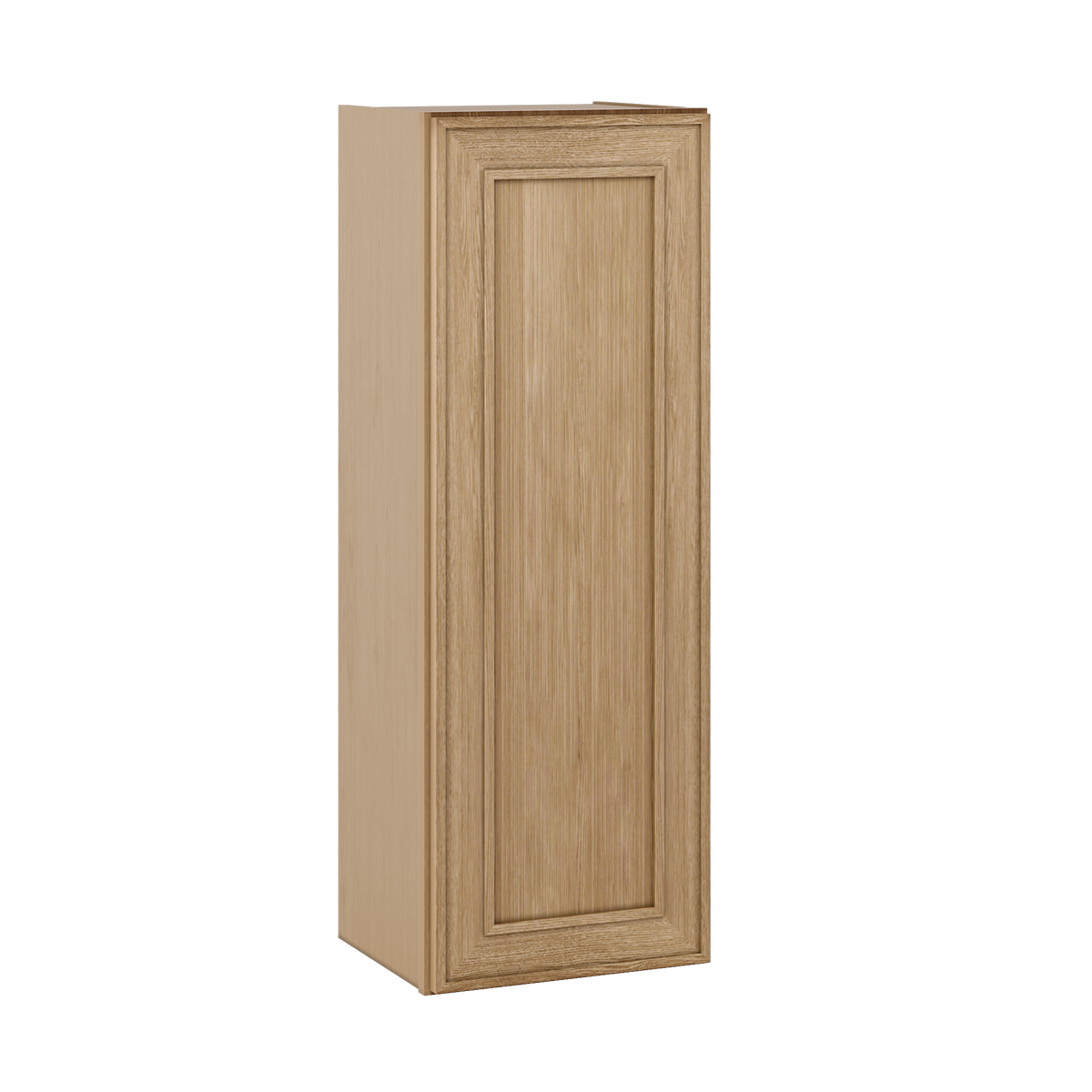 Natural oak elegant craftsman shaker single-door wall 9"–42" rta kitchen cabinet – installed kitchen view