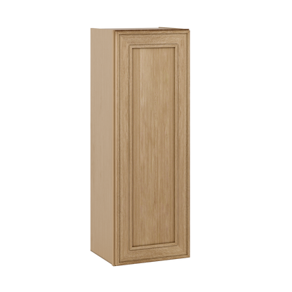 Natural oak elegant craftsman shaker single-door wall 9"–42" rta kitchen cabinet – installed kitchen view