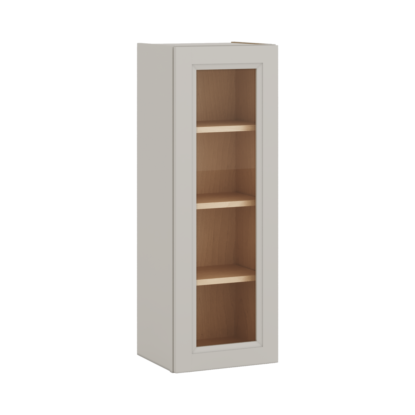 42" Tall 27LGDS Laguna Gray Double Shaker Glass Ready Wall Cabinet - Single Door 9", 12", 15", 18", 21"