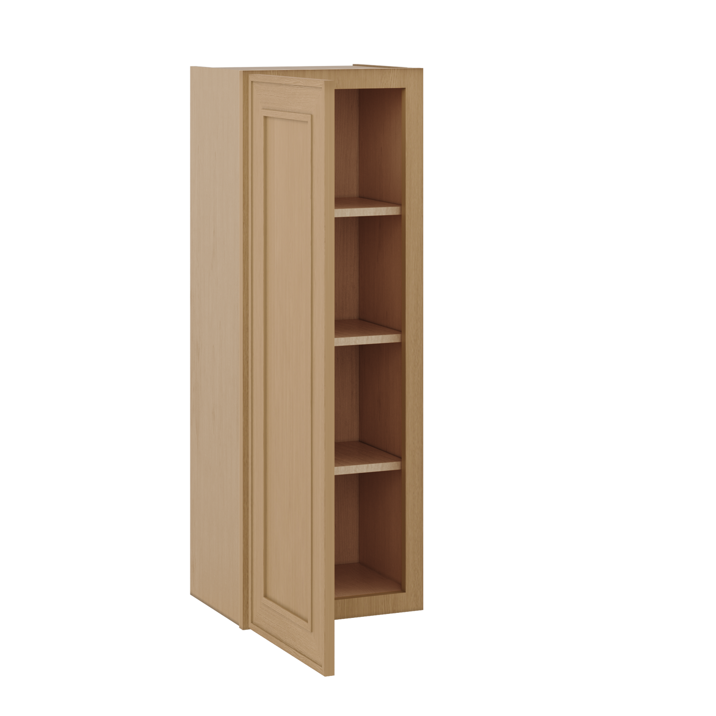 Natural oak elegant craftsman shaker single-door wall 9"–42" rta kitchen cabinet – view 6