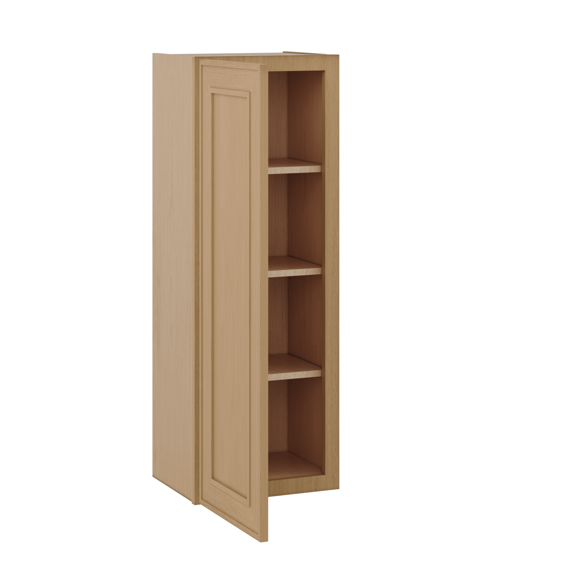 Natural oak elegant craftsman shaker single-door wall 9"–42" rta kitchen cabinet – view 6