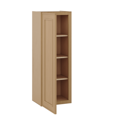 Natural oak elegant craftsman shaker single-door wall 9"–42" rta kitchen cabinet – view 6
