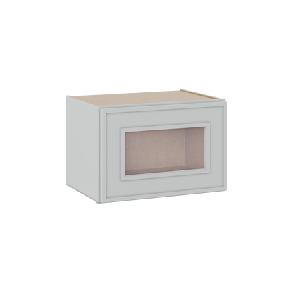 12" Tall 12" Deep Glass Door Stacker | Wall White Elegant Oak Craftsman Shaker 1-1/4" Overlay Wall Cabinet -  12", 15", 18", 21", 24", 27", 30", 33" & 36" Wide