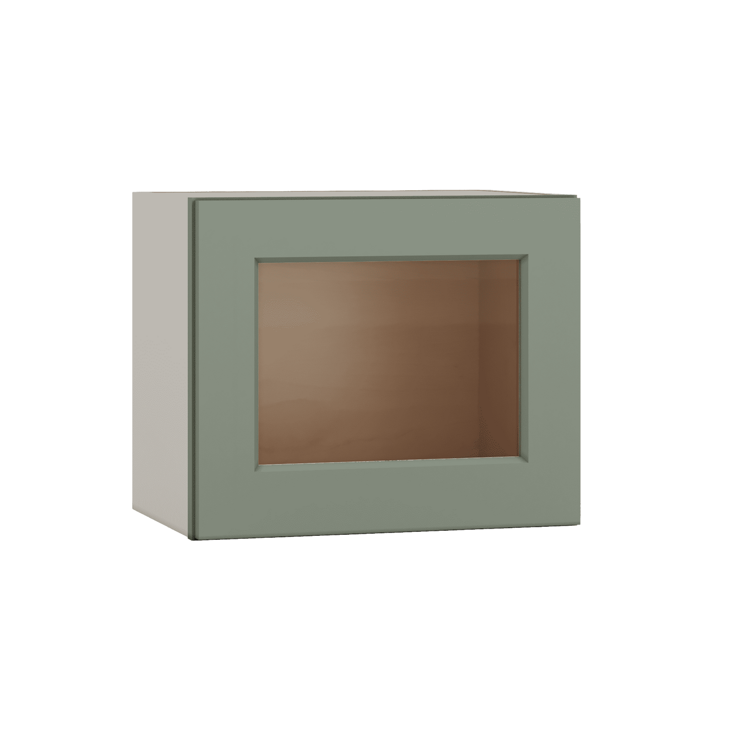 Stackable Wall Cabinet - Single Door 9", 12", 15", 18" & 21" Wide Green Shaker