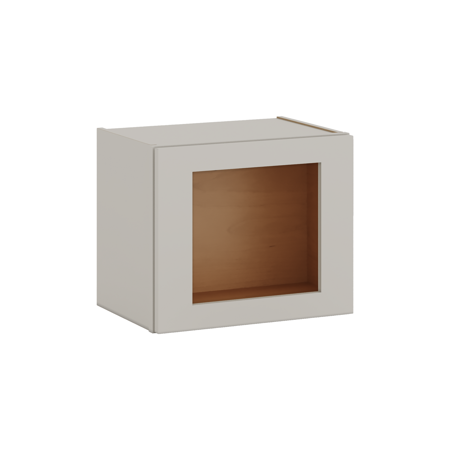 15" Tall 27LGDS Laguna Gray Double Shaker Stackable Glass Ready Wall Cabinet - Single Door 9", 12", 15", 18" & 21" Wide