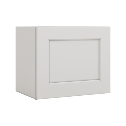 15" Tall 2WS White Shaker Stackable Wall Cabinet - Single Door 9", 12", 15", 18" & 21" Wide