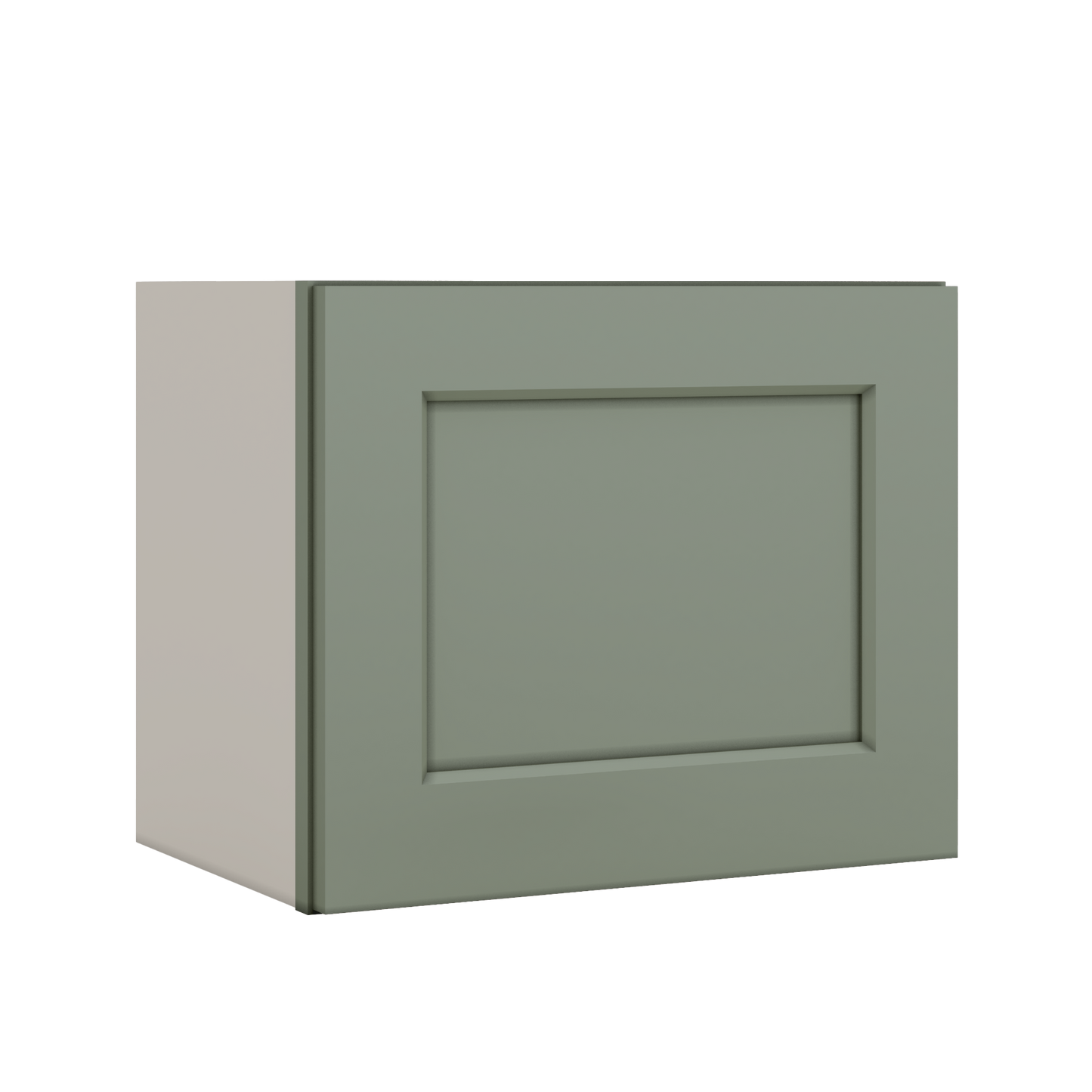 Stackable Wall Cabinet - Single Door 9", 12", 15", 18" & 21" Wide Green Shaker