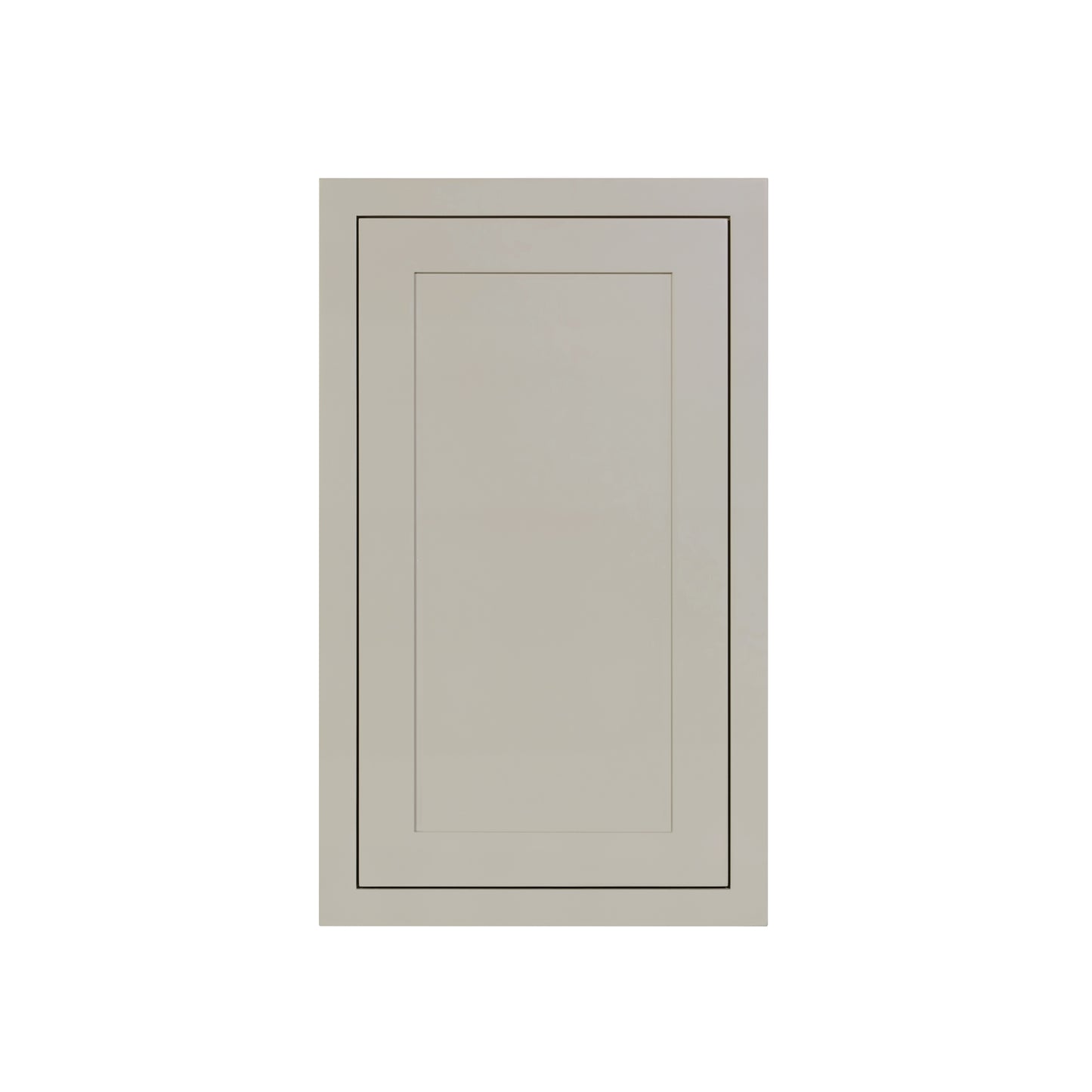 30" Tall Tuscan Gray Inset Shaker Wall Cabinet - Single Door 9", 12", 15", 18" & 21"