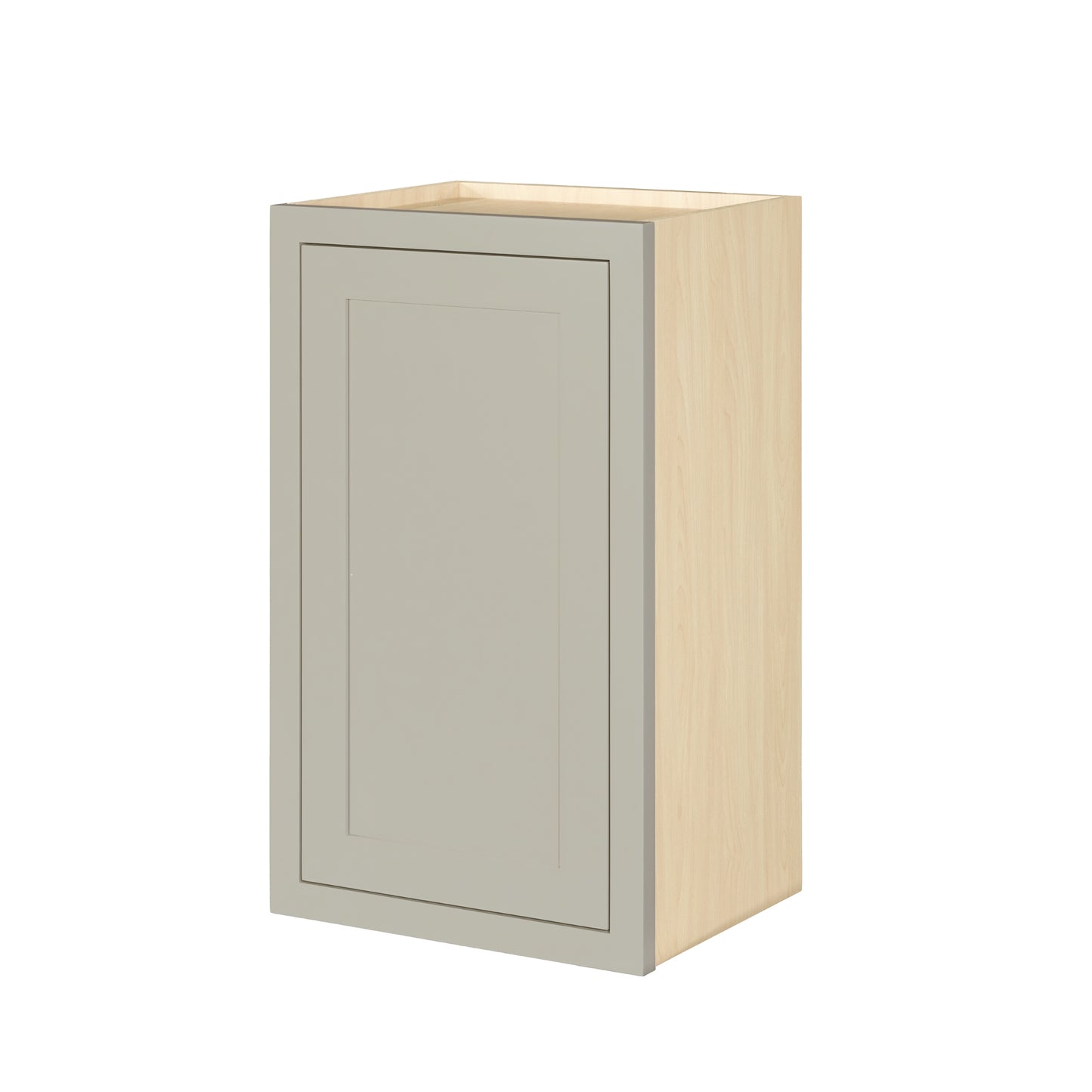 30" Tall Tuscan Gray Inset Shaker Wall Cabinet - Single Door 9", 12", 15", 18" & 21"