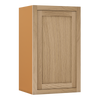 30" Tall White Oak Inset Shaker Wall Cabinet - Single Door 9", 12", 15", 18" & 21" - Special Order