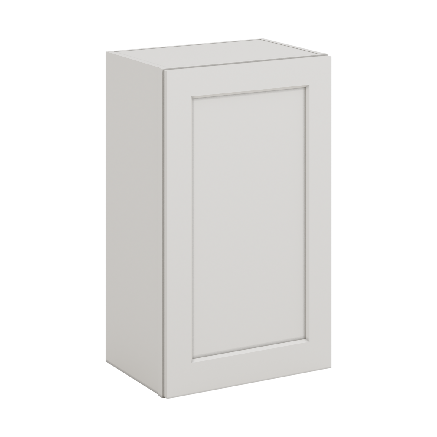 30" Tall 2WS White Shaker 1-1/4" Overlay Wall Cabinet - Single Door 9", 12", 15", 18", 21" WIde
