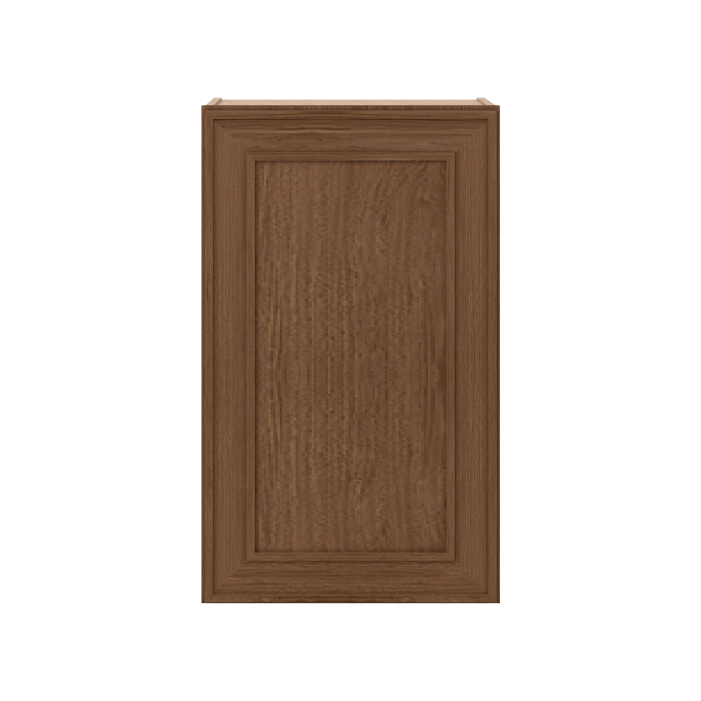 30" Tall Single Door 9", 12", 15", 18" & 21" Wall Cabinet Elegant Craftsman Mocha Shaker 1-1/4" Overlay Shaker