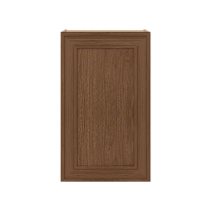 30" Tall Single Door 9", 12", 15", 18" & 21" Wall Cabinet Elegant Craftsman Mocha Shaker 1-1/4" Overlay Shaker
