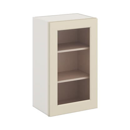 W1830 Glass Ready Kitchen Cabinets Manhattan Cream