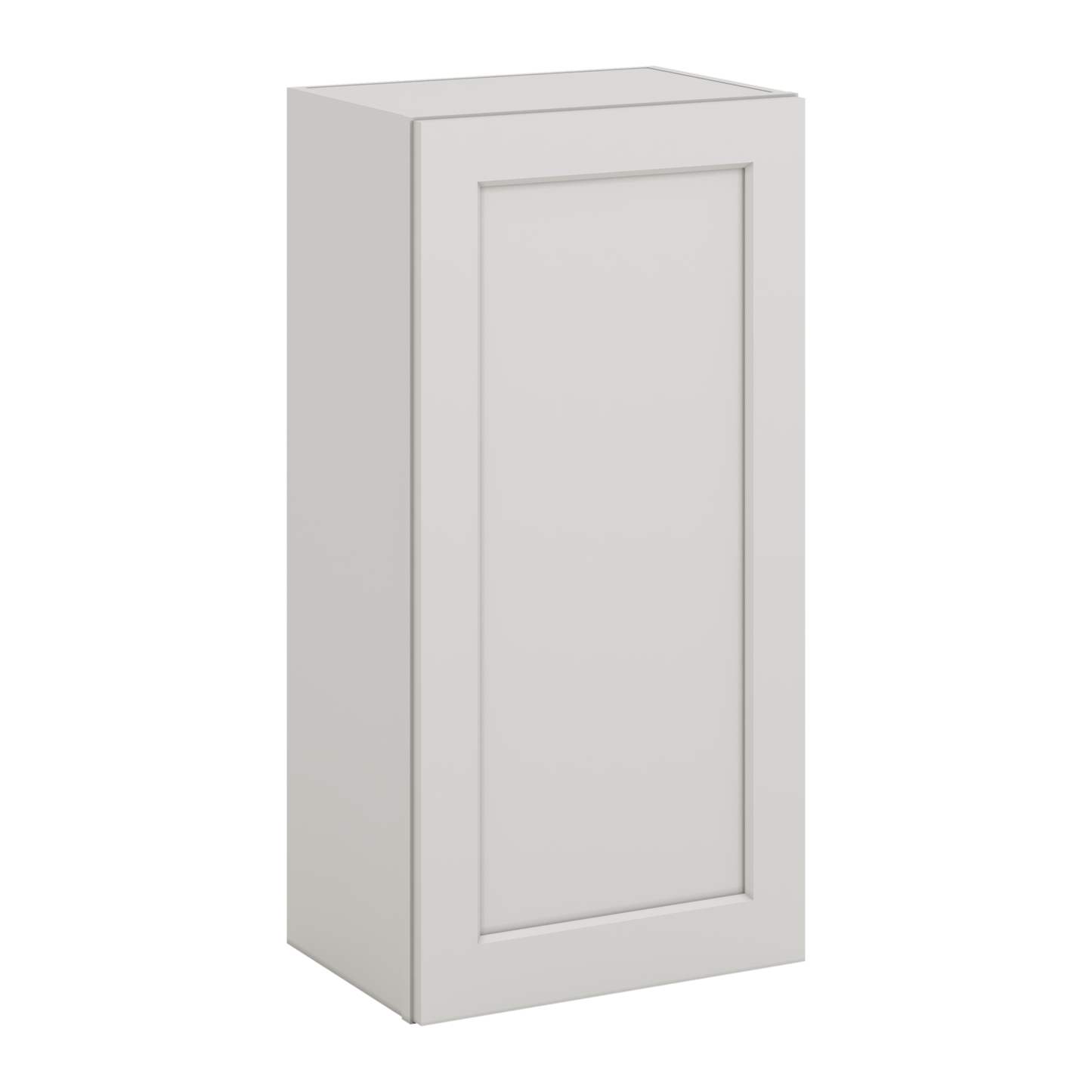 36" Tall ICE White Shaker 1-1/4" Overlay Wall Cabinet - Single Door 9", 12", 15", 18", 21" CWS/CWB