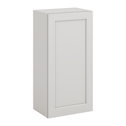 36" Tall ICE White Shaker 1-1/4" Overlay Wall Cabinet - Single Door 9", 12", 15", 18", 21" CWS/CWB