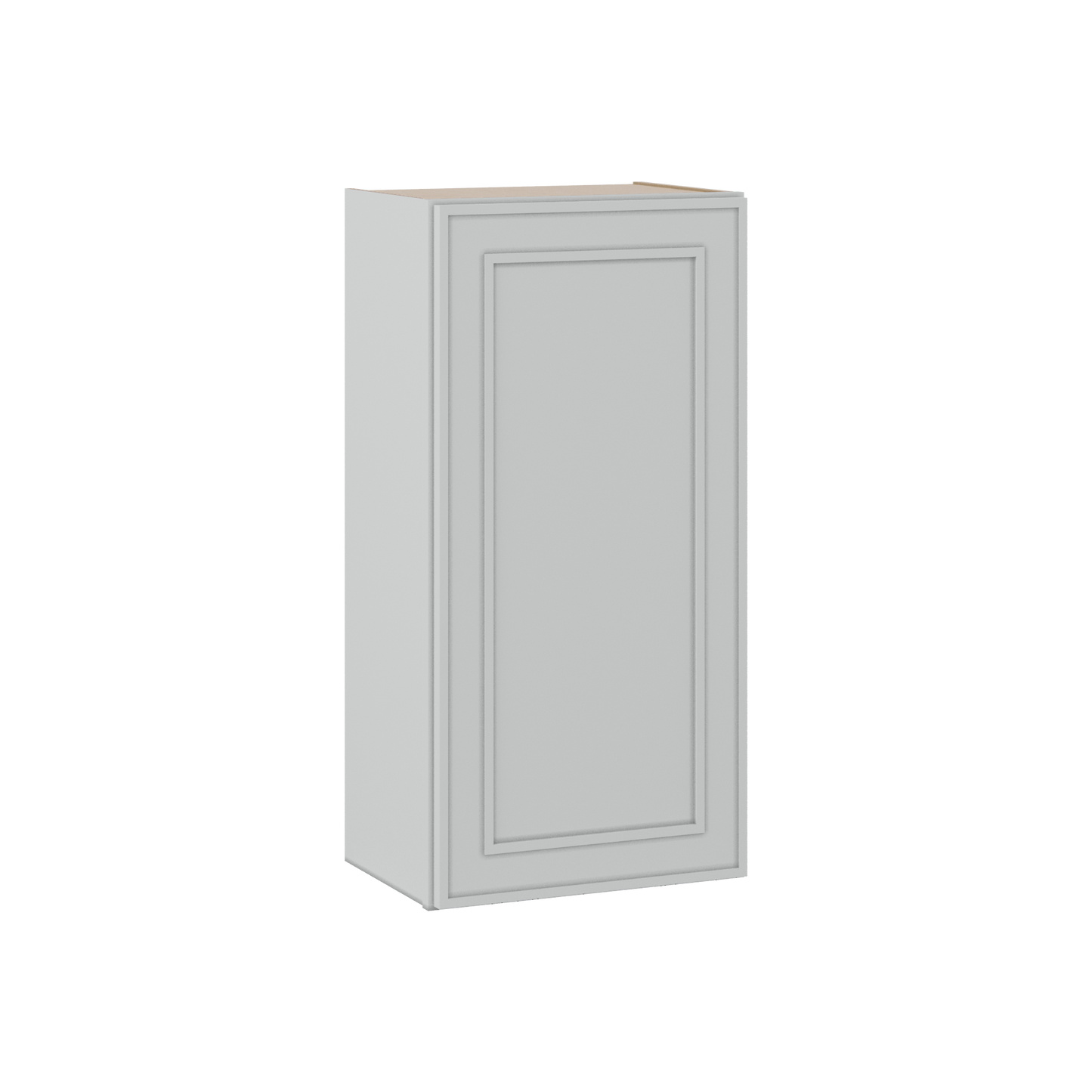 36" Tall Single Door 9", 12", 15", 18" & 21" White Elegant Oak 1-1/4" Overlay Shaker Wall Cabinet