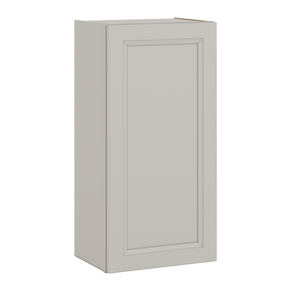 36" Tall 27LGDS Laguna Gray Double Shaker Wall Cabinet - Single Door 9", 12", 15", 18", 21"