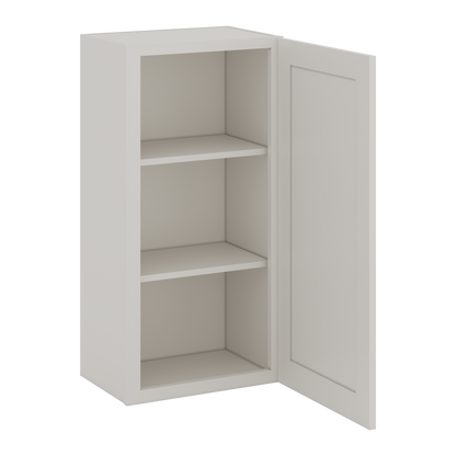 36" Tall ICE White Shaker 1-1/4" Overlay Wall Cabinet - Single Door 9", 12", 15", 18", 21" CWS/CWB