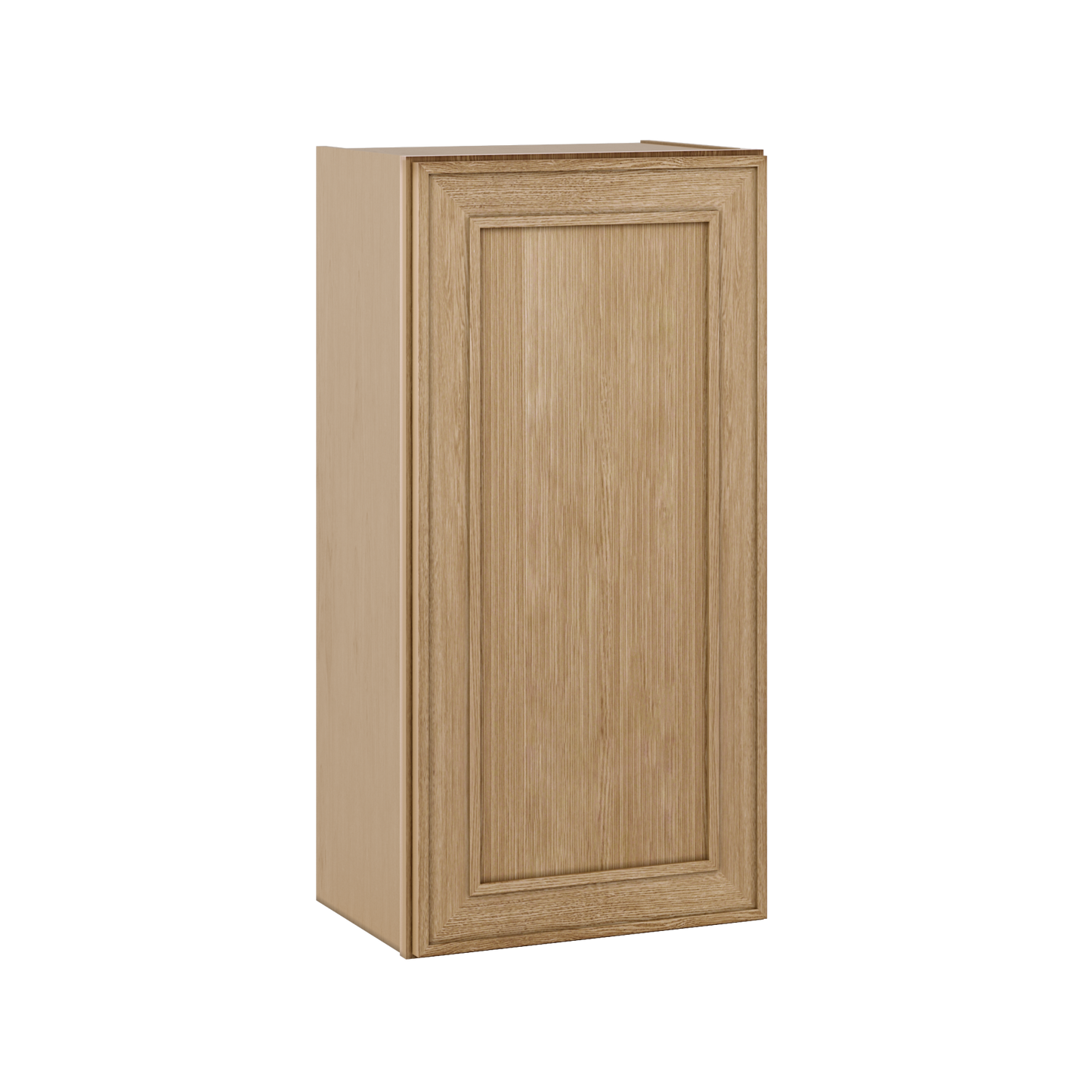 Natural oak elegant craftsman shaker single-door wall 9"–36" rta kitchen cabinet – view 8