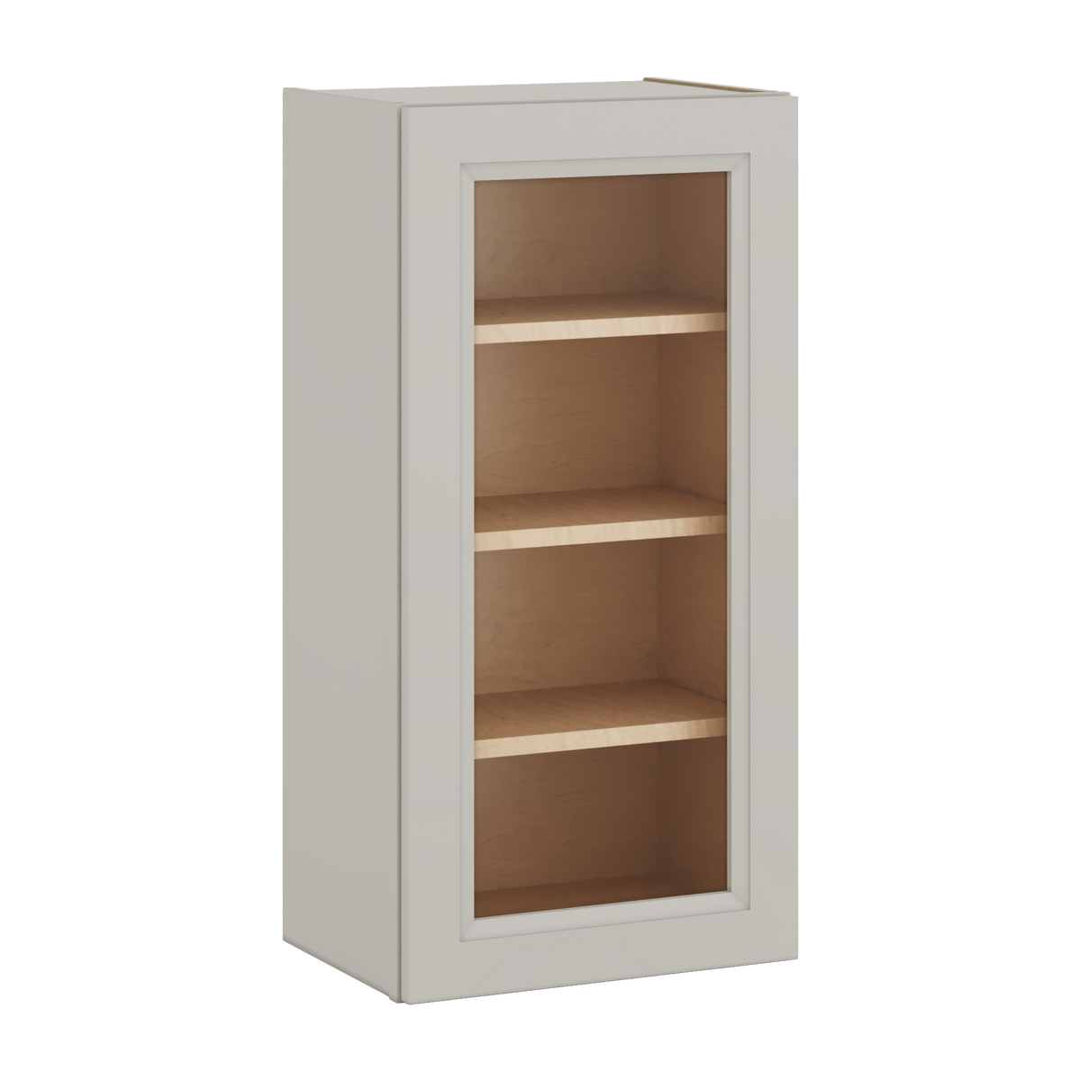 36" Tall 27LGDS Laguna Gray Double Shaker Glass Ready Wall Cabinet - Single Door 9", 12", 15", 18", 21"