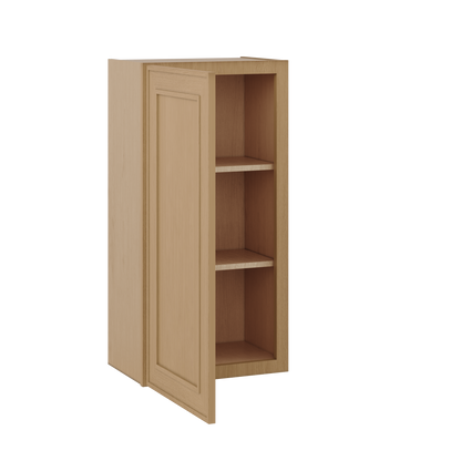 Natural oak elegant craftsman shaker single-door wall 9"–36" rta kitchen cabinet – view 9