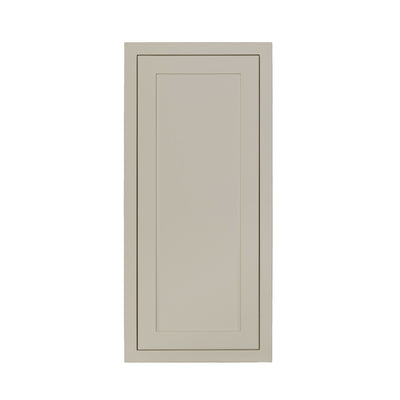 39" Tall Tuscan Gray Inset Shaker Wall Cabinet - Single Door 9", 12", 15", 18" & 21"