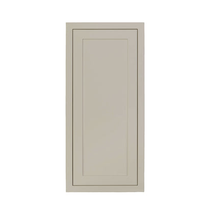 39" Tall Tuscan Gray Inset Shaker Wall Cabinet - Single Door 9", 12", 15", 18" & 21"
