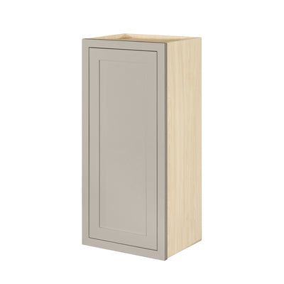 39" Tall Tuscan Gray Inset Shaker Wall Cabinet - Single Door 9", 12", 15", 18" & 21"