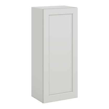 40" Tall 2WS White Shaker 1-1/4" Overlay Wall Cabinet - Single Door 9", 12", 15", 18", 21"